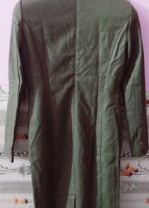 Elegant Green Woolen Dress