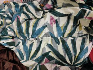 Vibrant Leaf Print Palazzo Pants
