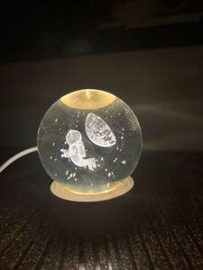 Glass LED Astronaut Moon Lamp Ball