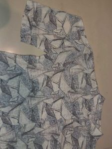 Unique Abstract Print Button-Up Shirt