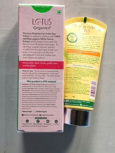 Combo Of Lotus Organic Sunscreen Gel &amp; Eye Cream