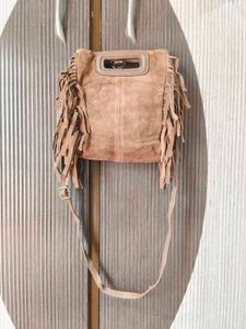 Fringed Suede Crossbody Bag
