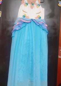 Multi Magical Unicorn Dress For 8- 10 Year Girl