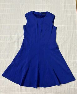 Royal Blue Fit &amp; Flare Elegant Dress