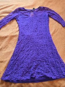 Purple Lace Dress - Perfect for Parties