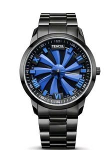 Tencel Black & Blue Men's Watch