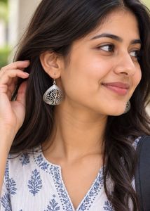 Authentic Lambani and tribal inspired Oxidised ear