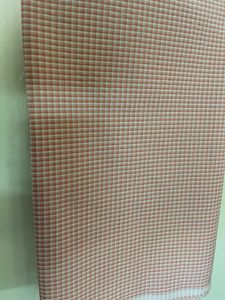 Pink And White Small Checked Shirt Material