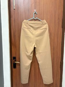 Classic Beige Wide-Leg Trousers