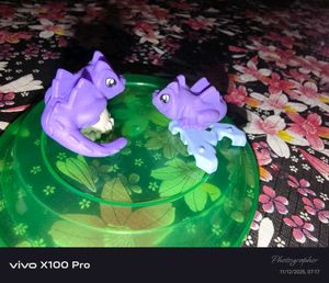 Cute Purple Dragon Figurines