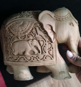 Hand Carved Wooden Elephant