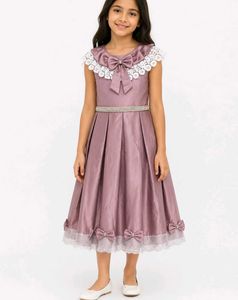 Elegant Mauve Party Dress for Girls