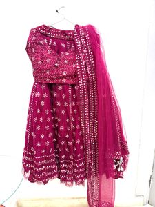 partywear mirrorwork, Lehenga, Chunni or Choli