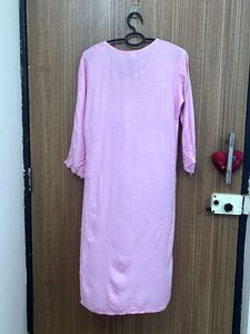 Baby Pink Embroidered Kurta