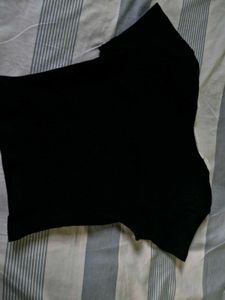 Cute Black Cropped Top with Bow