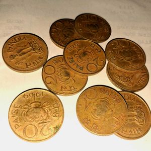 10 Brass 1960-70s twenty paisa Lotus