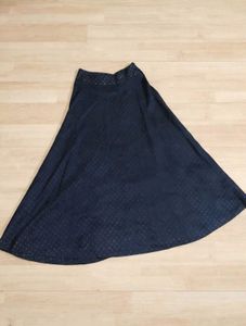 Elegant Navy Blue Maxi Skirt