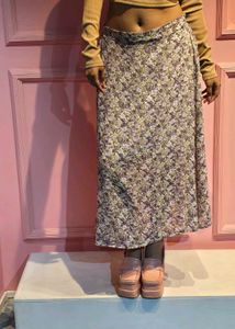 Chiffon Straight floral Skirt