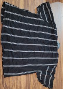 Trendy Black Half Sleeves Top