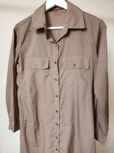 Chocolate Brown Shirt Style Tunic
