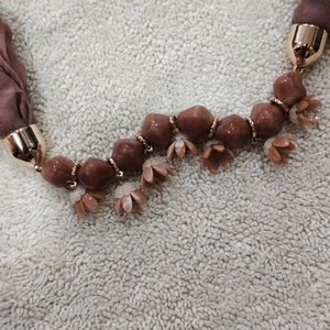 scarf with necklace