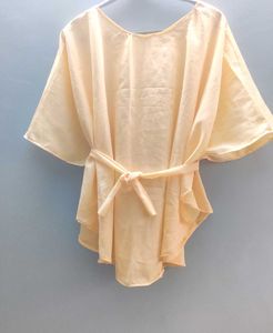 Elegant Yellow Chiffon Blouse