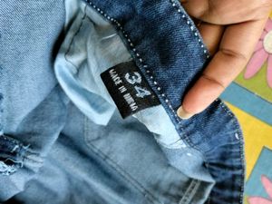 Dark Blue Denim Jeans