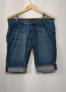Blue Denim Capri Jeans