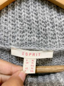 Spirit Crochet Shinny Silver Turtle Neck Oversized