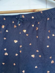 Cozy Black Heart Pajama Shorts