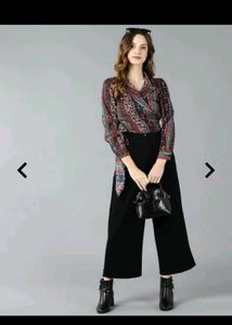 ZNX CLOTHING Floral Print Wrap Top