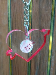 BTS Heart Shaped Keychain