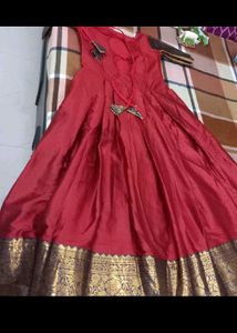 Premium Maroon Banarasi Style Ethnic Wear Gown