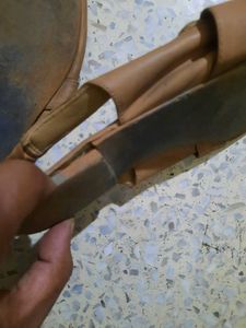 Tan Faux Croc Pointed Flats