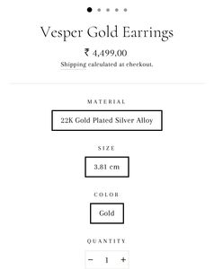 Gold Teardrop Earrings- do taara