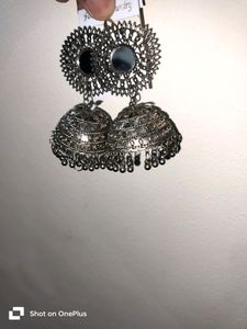 Black Metal Big Jhumka