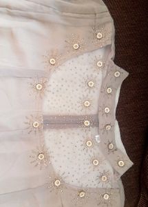 "Stunning Silver Georgette Gown with Dupatta Set - Perfect for Parties and Weddings ✨"