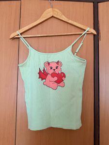 Cute Devil Bear Spaghetti Strap Top