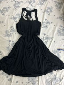 Black Cut-Out Strappy Dress