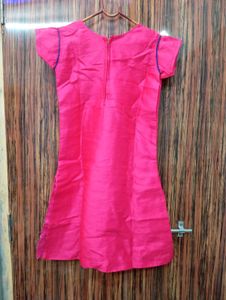 Pink &amp; Blue Kurta Set with Dupatta