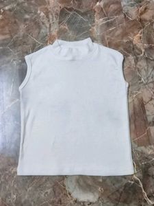 White Sleeveless Top