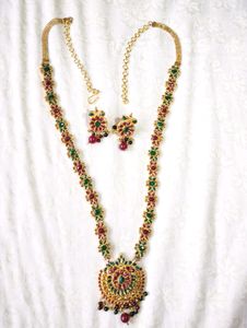 1gm  Gold plated Jadau Kundan Set