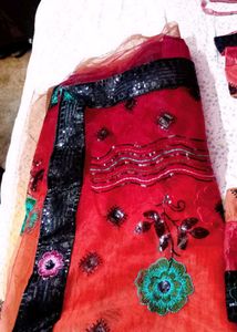 Vibrant Ombre Floral Print Saree