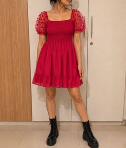 Barbie-Pink flare dress