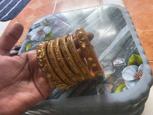 Golden Bangle Set( kangan set   2.4 size)