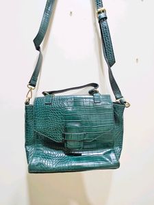 Green Sling Bag.