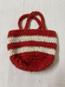 🆕Multicoloured Crochet Pouch Bags(Set of 2)
