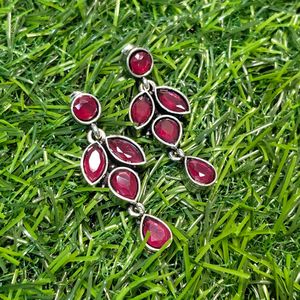 Elegant Gemstone Dangle Earrings