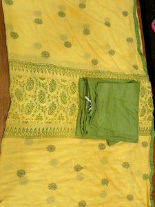 Yellow Embroidered Kurti
