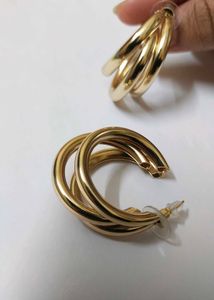 H&amp;m 3 layer Hot Round Earrings(Freebie Also)